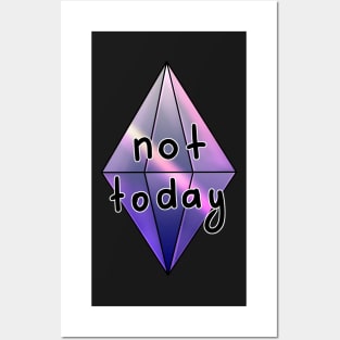 NOT TODAY. Sims 4 mood plumbob Posters and Art